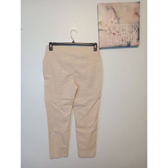 Chico's Pants Women 0.5 6 Beige So Slimming Slim Leg Pull On Ankle Pants - Picture 2 of 4